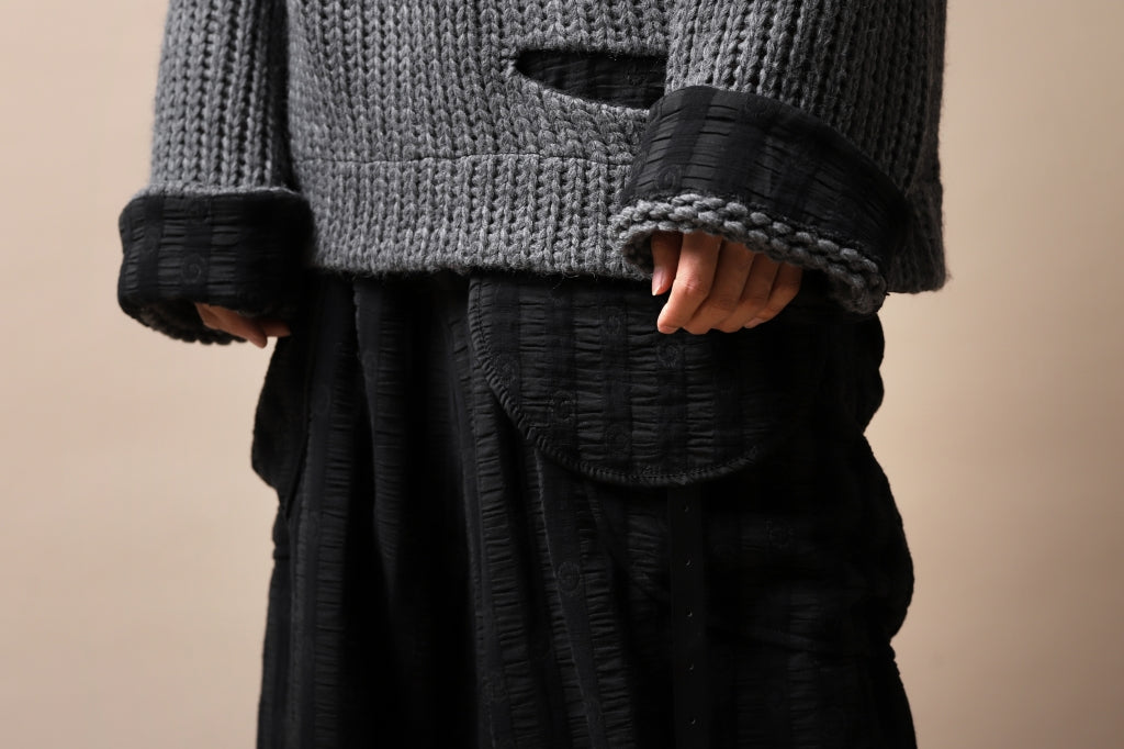 SOSNOVSKA exclusive CRAWLED OUT POCKET KNIT SWEATER