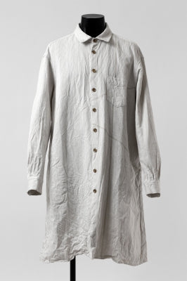 YUTA MATSUOKA shirt-coat / washed cotton linen stripe