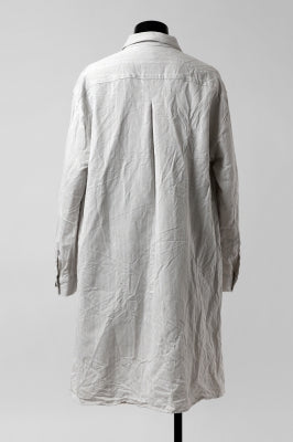 YUTA MATSUOKA shirt-coat / washed cotton linen stripe