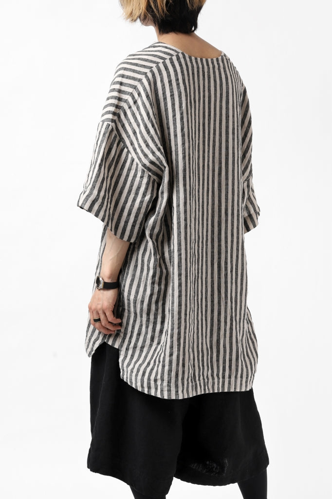 _vital exclusive minimal tunica tops / vintage farmers stripe linen