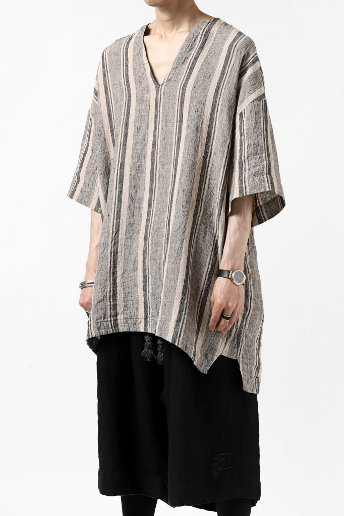 _vital exclusive minimal tunica tops / antique random stripe linen