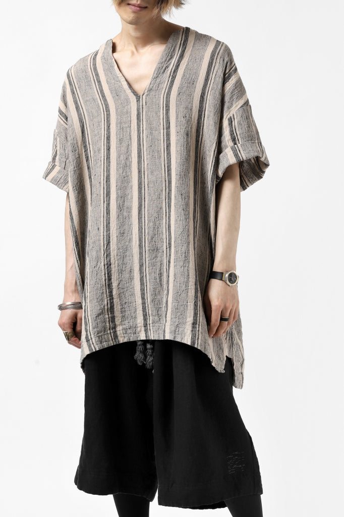 _vital exclusive minimal tunica tops / antique random stripe linen