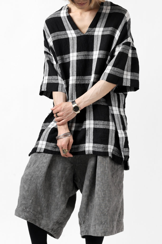 _vital exclusive minimal tunica tops / linen-plaid