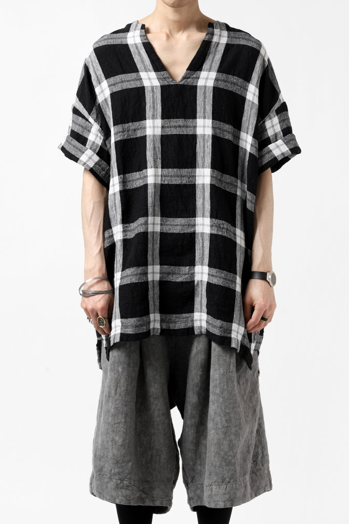 _vital exclusive minimal tunica tops / linen-plaid