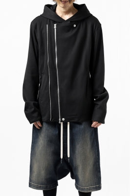 ISAMU KATAYAMA BACKLASH HOODED RIDERS BLOUSON / STRETCH RAYON SILK