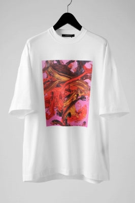 ALMOSTBLACK OVERSIZED PRINT T-SHIRT