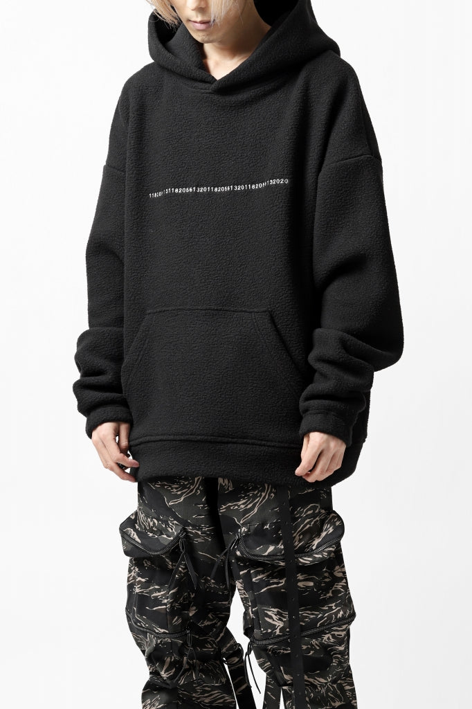 A.F ARTEFACT "FLUFFY" EMBROIDERED HOODIE / BomberFLEECE