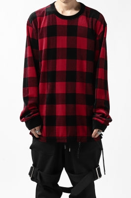 mastermind JAPAN BLOCK CHECK LS TOPS / JACQUARD VELOUR