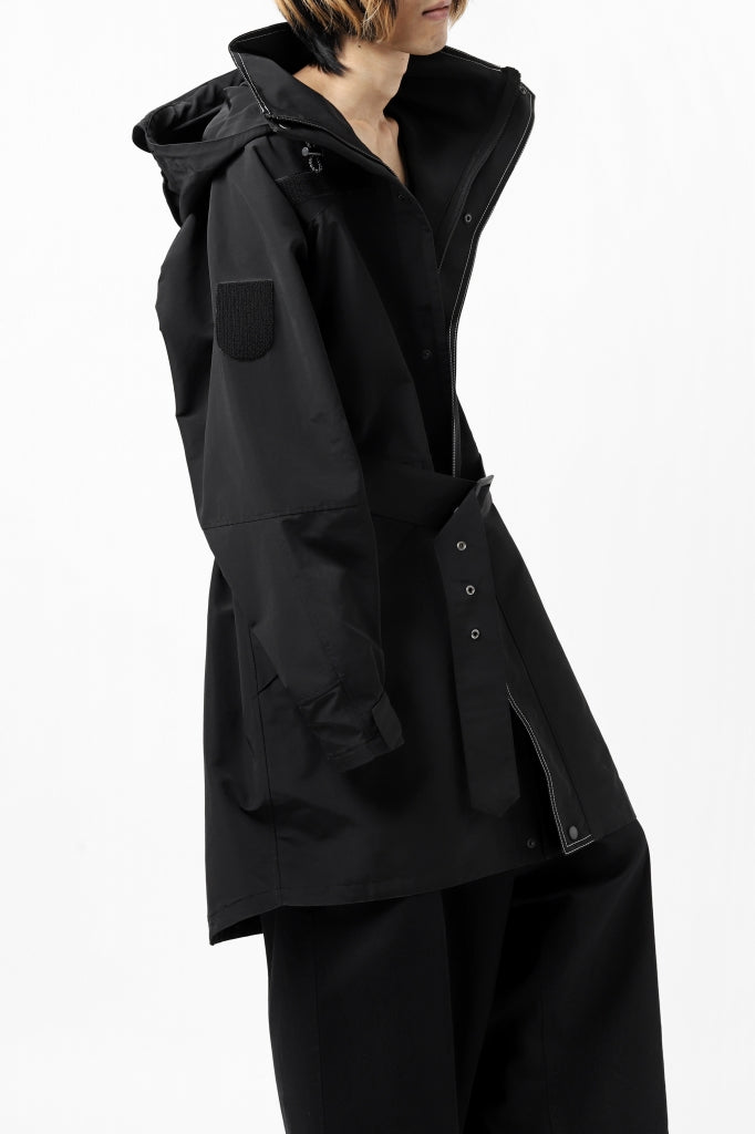 Y's HIGH-COLLAR LONG COAT / SOFT TWILL