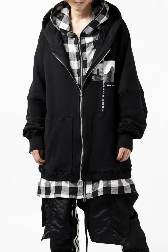 A.F ARTEFACT ”DOUBLES" LOOSEY LONG ZIP HOODIE