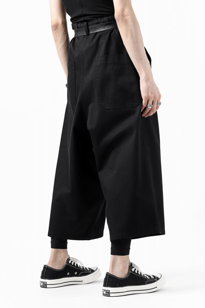 Y's WIDE SARROUEL CROPPED PANTS / SOFT TWILL