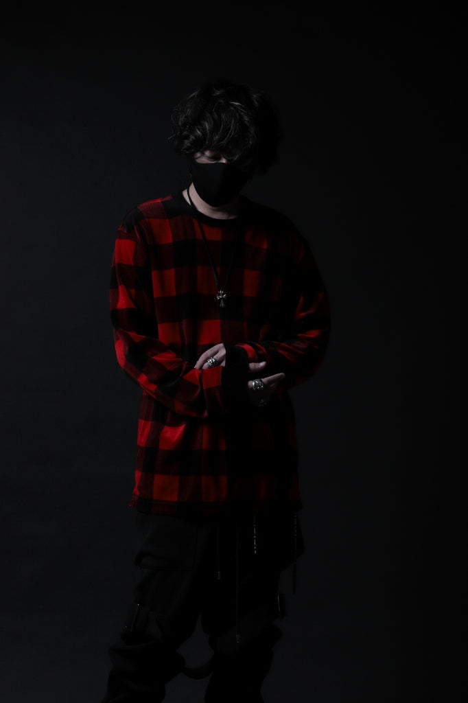 mastermind JAPAN BLOCK CHECK LS TOPS / JACQUARD VELOUR