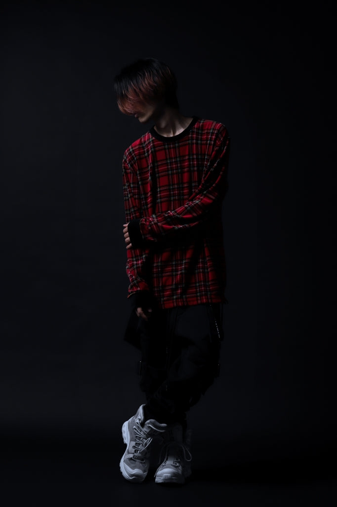 mastermind JAPAN TARTAN CHECK LS TOPS / JACQUARD VELOUR