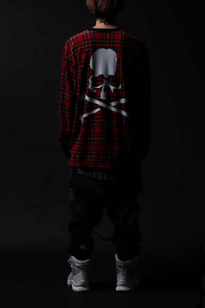 mastermind JAPAN TARTAN CHECK LS TOPS / JACQUARD VELOUR