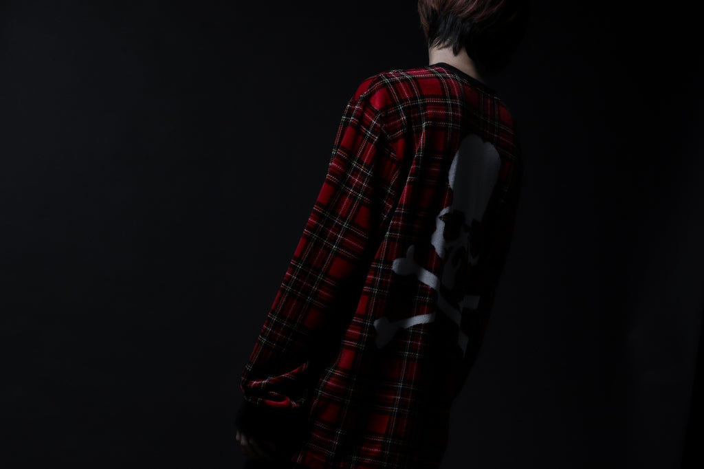 mastermind JAPAN TARTAN CHECK LS TOPS / JACQUARD VELOU