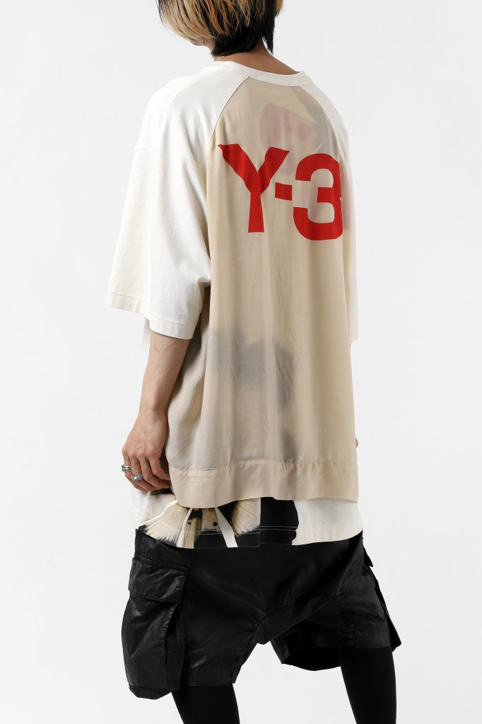 Y-3 Yohji Yamamoto LAYERED BACK LOGO TOPS / COTTON JERSEY