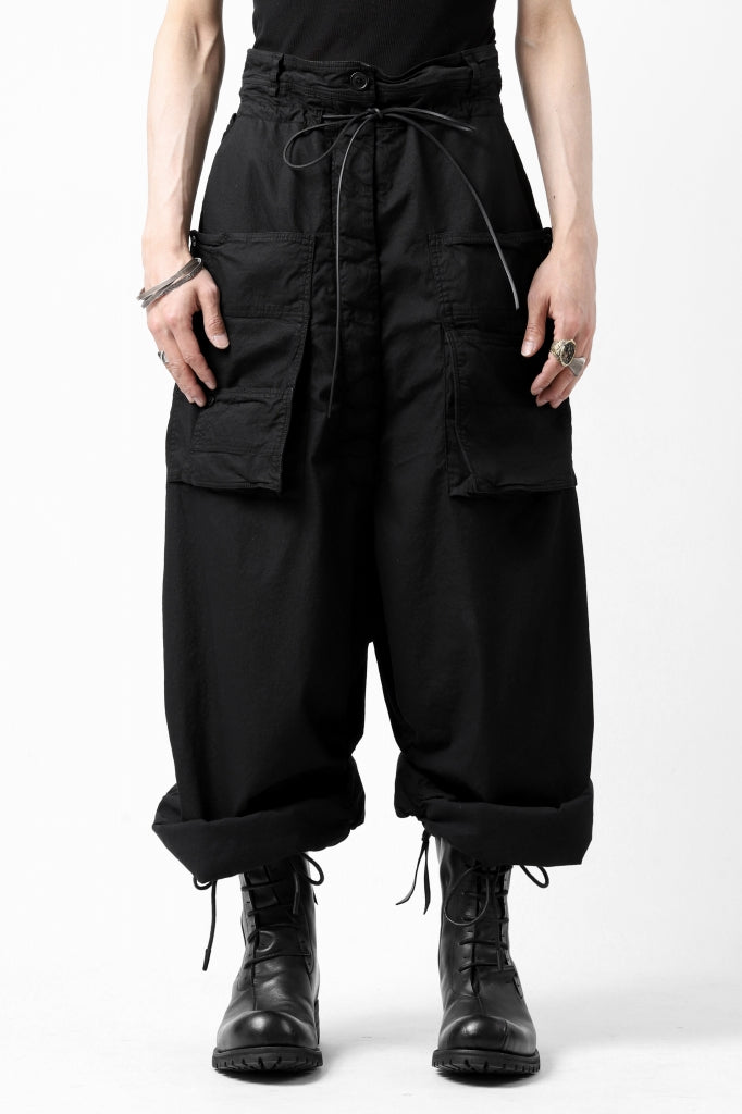 RUNDHOLZ DIP DROP CROTCH BAGGY POCKET PANTS / DYED STRETCH TWILL 