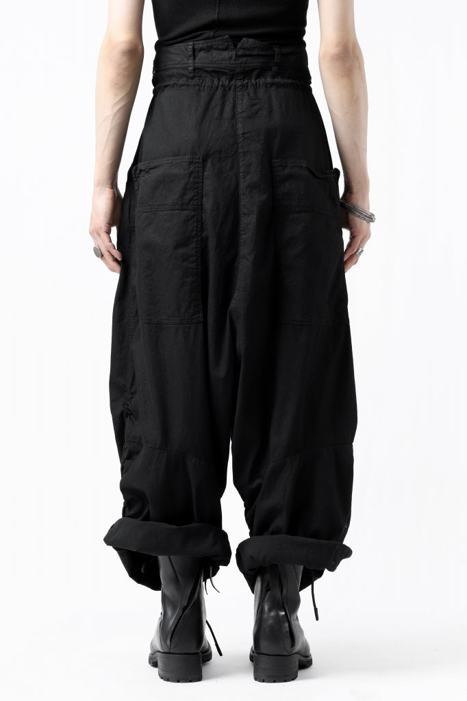 RUNDHOLZ DIP DROP CROTCH BAGGY POCKET PANTS / DYED STRETCH TWILL 