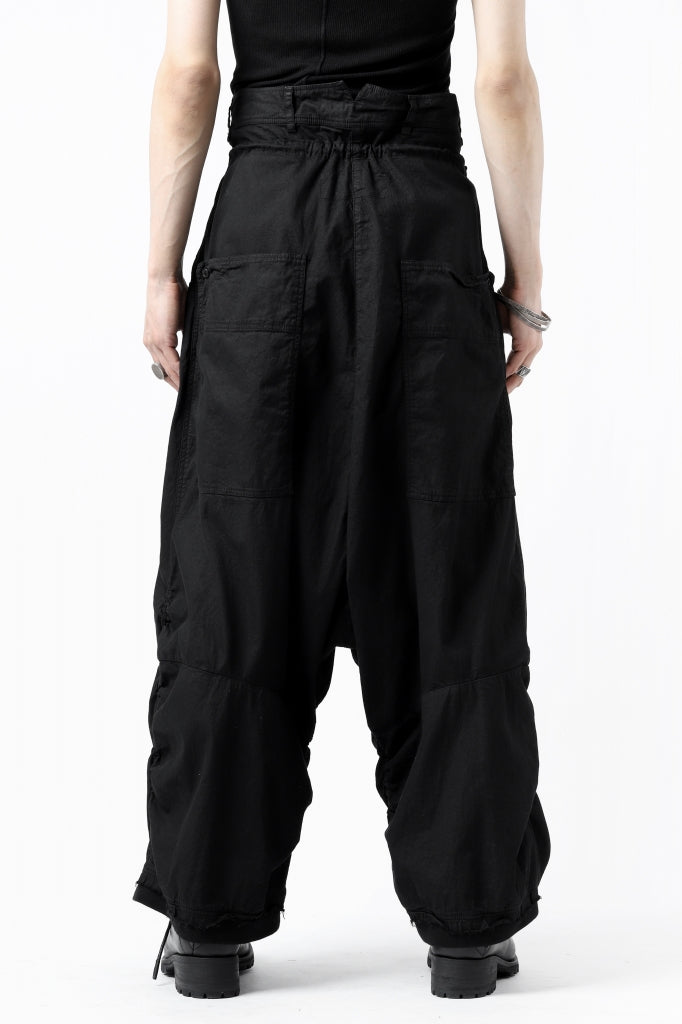 RUNDHOLZ DIP DROP CROTCH BAGGY POCKET PANTS / DYED STRETCH TWILL 