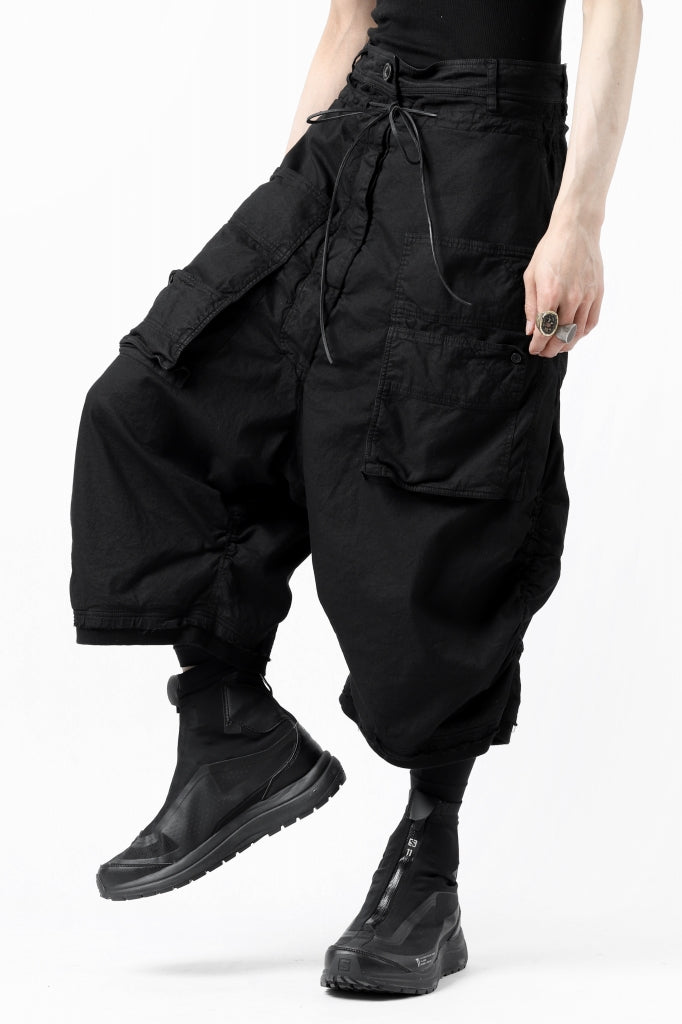 RUNDHOLZ DIP DROP CROTCH BERMUDA POCKET PANTS 