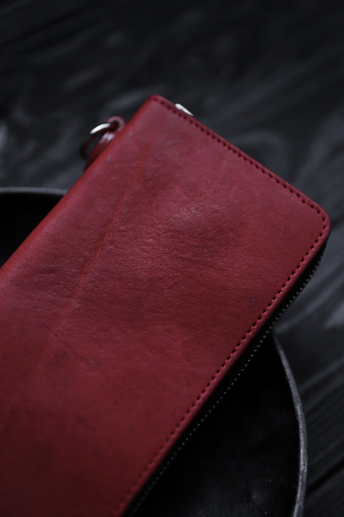 ISAMU KATAYAMA BACKLASH exclusive ROUND FASTNER WALLET / DOUBLE-SHOULDER OBJECT DYED 