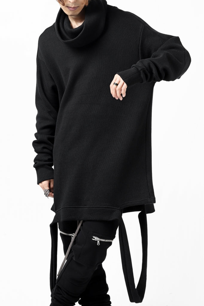 A.F ARTEFACT "möbius" IRREGULAR HEM KNIT PULLOVER HIGHNECK