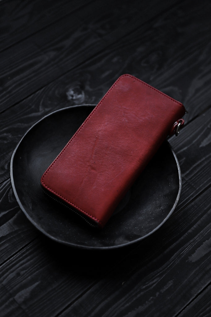 ISAMU KATAYAMA BACKLASH exclusive ROUND FASTNER WALLET / DOUBLE-SHOULDER OBJECT DYED 