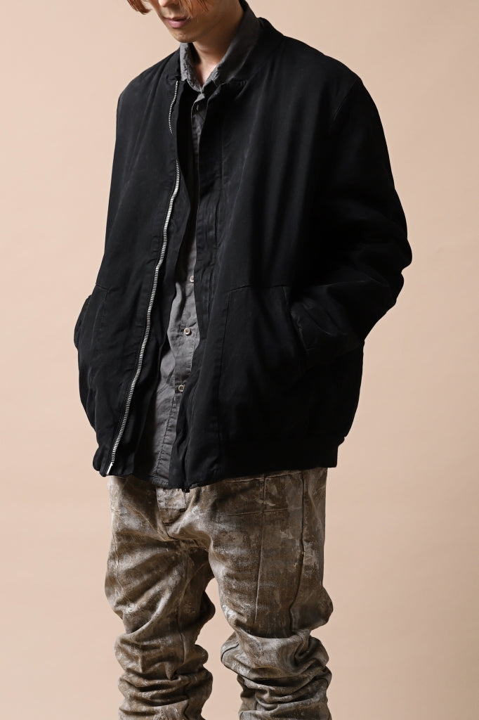 daub DYEING PADDED BOMBER JACKET / ELASTIC-COTTON