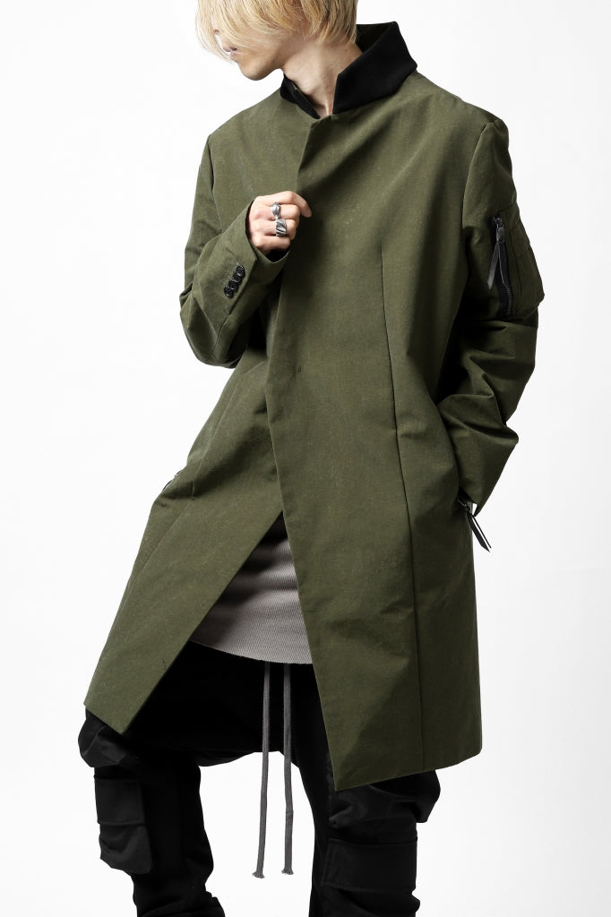 LEMURIA CLASSIC BOMBER COAT / SALT SHRINKAGE GRUNGE CLOTH