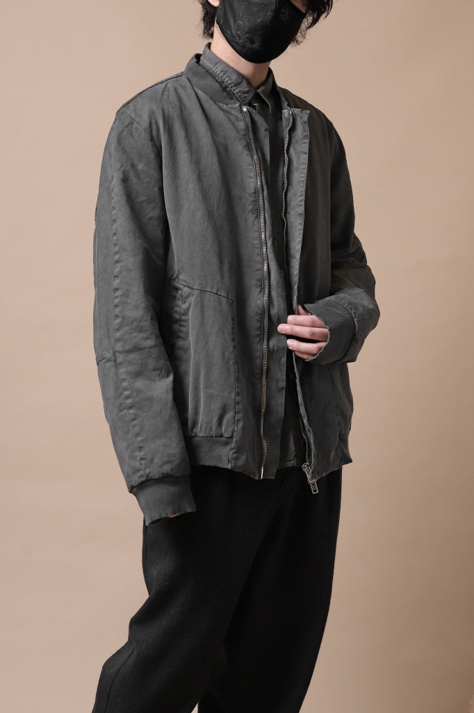 daub DYEING PADDED BOMBER JACKET / ELASTIC-COTTON