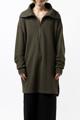 Y's HIGH-COLLAR HALF ZIP SWEAT SHIRT