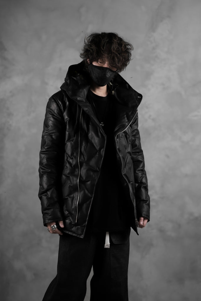 BACKLASH THE LINE exclusive HOODED DOWN JACKET / GUIDI CALF + POLISH WHITE GOOSE