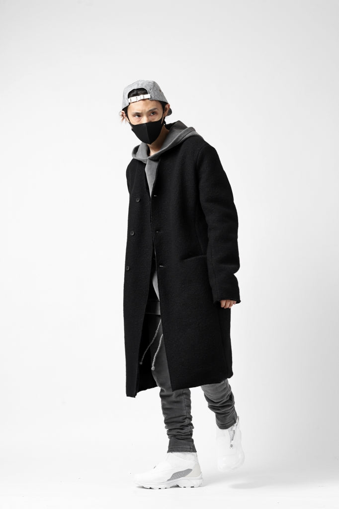 daub LAPELLESS COAT / VIRGIN WOOL