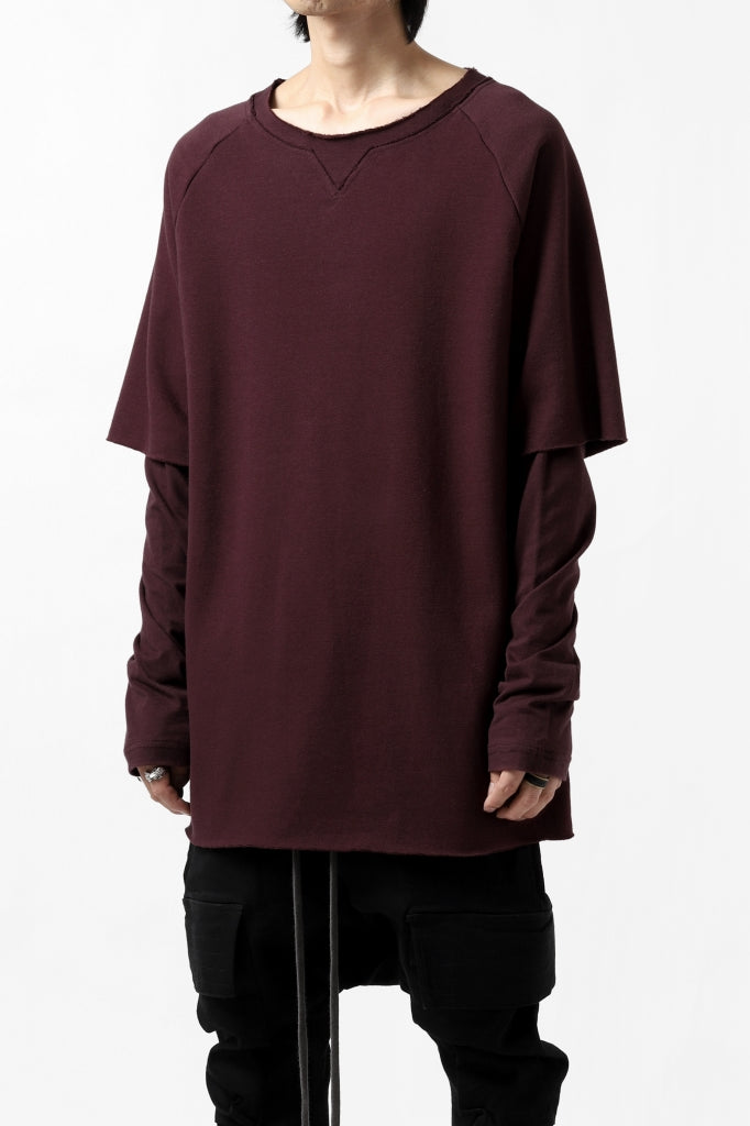 FIRST AID TO THE INJURED LAYERED SLEEVE TOPS / FRENCH TERRY + JERSEY