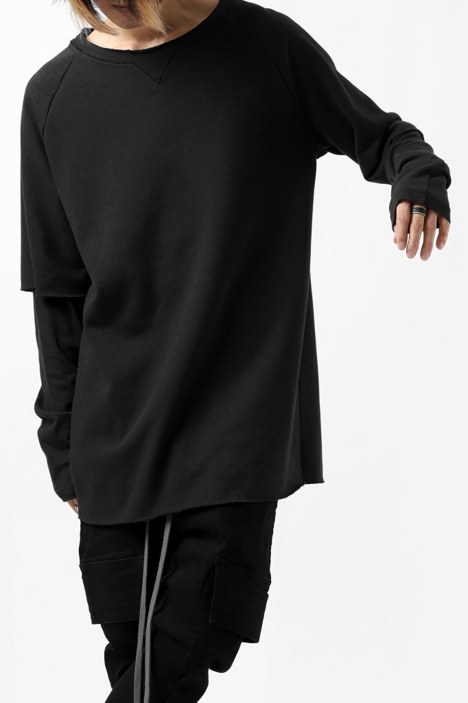 FIRST AID TO THE INJURED LAYERED SLEEVE TOPS / FRENCH TERRY + JERSEY