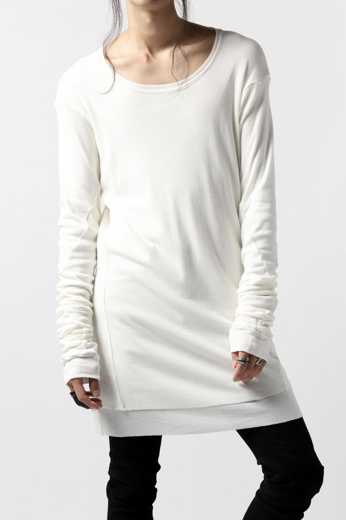 A.F ARTEFACT DOUBLE LAYERED LONG TOPS / SOFT GAUZE LJ