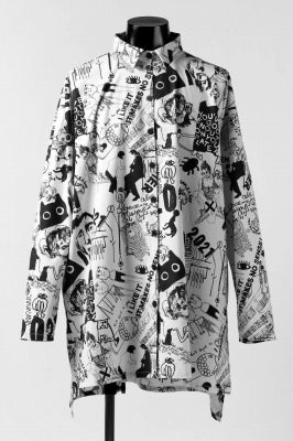 PAL OFFNER OVER SIZED SHIRT / SCRIBBLE PRINT