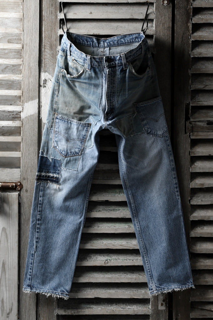 CHANGES VINTAGE REMAKE DENIM STRAIGHT PANTS / RARE DENIM_A