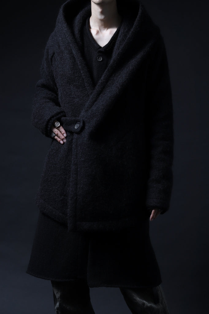 forme d'expression exclusive Hooded Cardigan Short-Coat