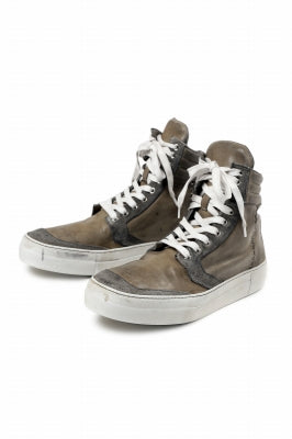 incarnation HIGH CUT BB-1 SNEAKER / HORSE COMBI LEATHER PIECE DYED