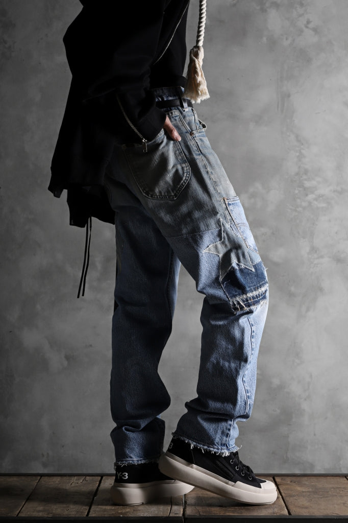 CHANGES VINTAGE REMAKE DENIM STRAIGHT PANTS / RARE DENIM_A