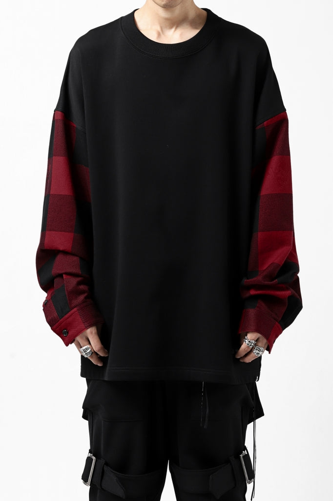 mastermind JAPAN DOCKING OVER TOPS / SWEAT+BLOCK CHECK