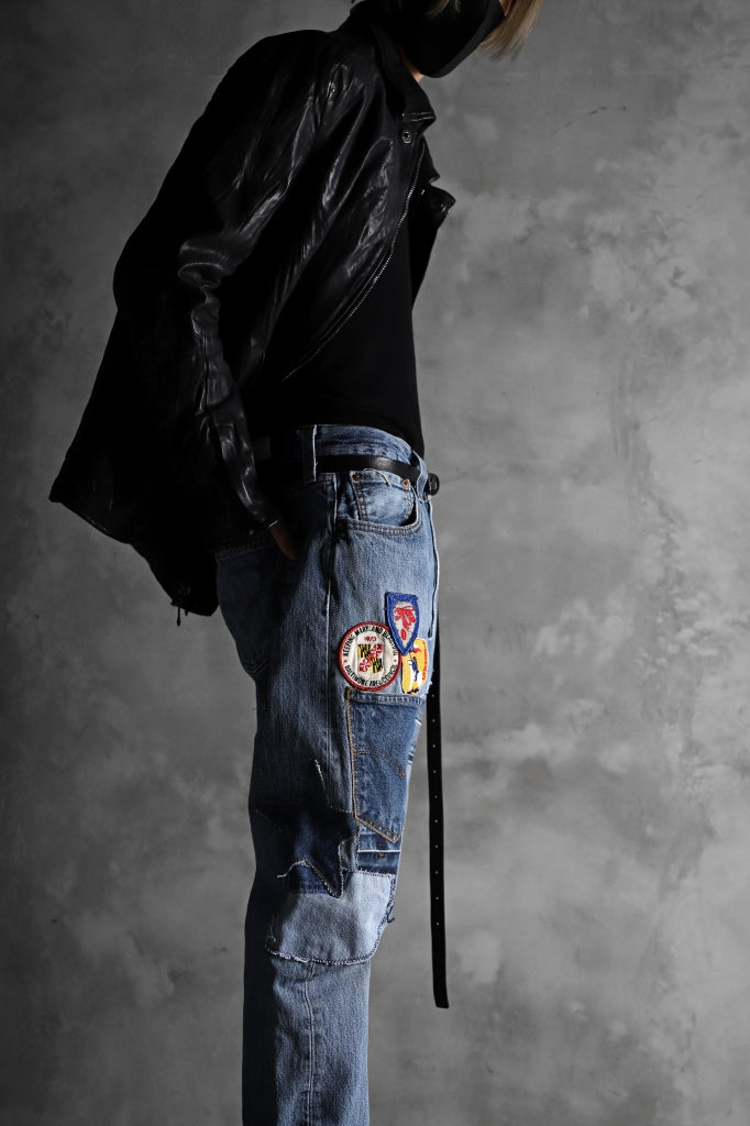 CHANGES VINTAGE REMAKE PATCHWORK DENIM TAPERED PANTS / VINTAGE DENIM