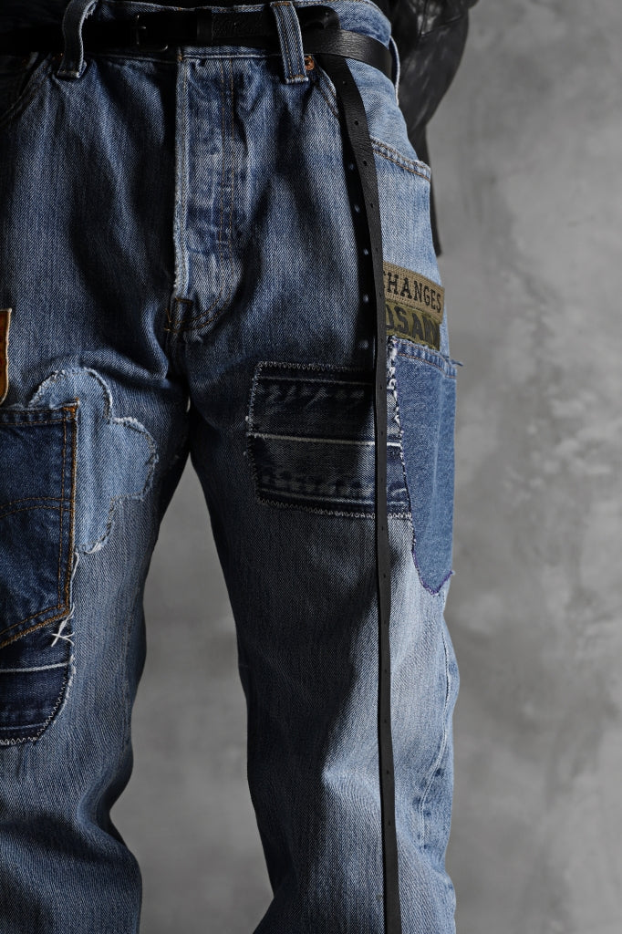 CHANGES VINTAGE REMAKE PATCHWORK DENIM TAPERED PANTS / VINTAGE DENIM