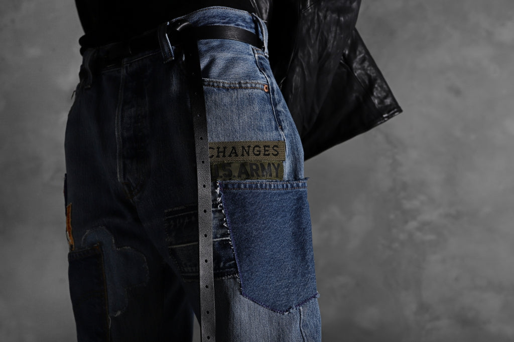 CHANGES VINTAGE REMAKE PATCHWORK DENIM TAPERED PANTS / VINTAGE DENIM_C