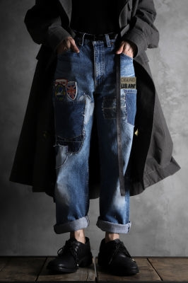 CHANGES VINTAGE REMAKE PATCHWORK DENIM TAPERED PANTS / VINTAGE DENIM_E