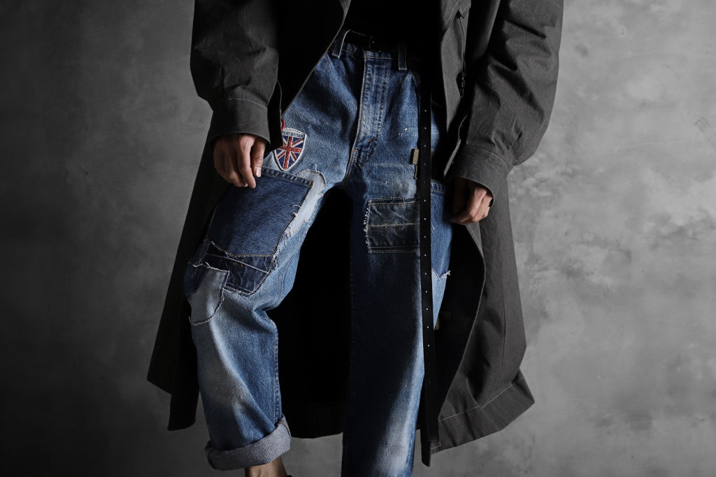 CHANGES VINTAGE REMAKE PATCHWORK DENIM TAPERED PANTS / VINTAGE DENIM