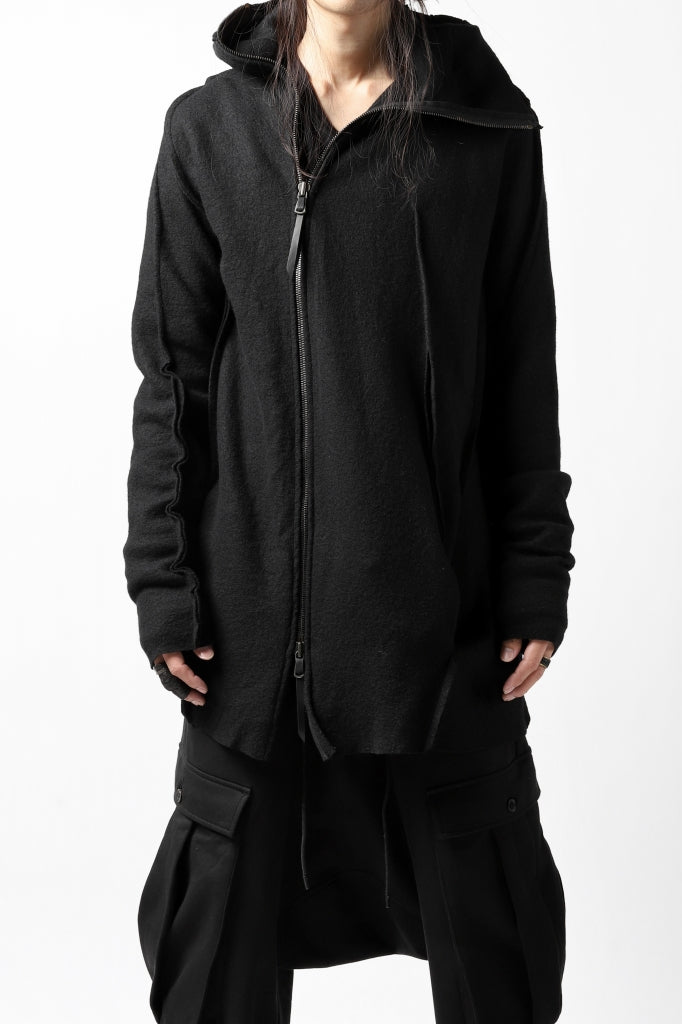 LEON EMANUEL BLANCK exclusive DISTORTION ZIPPED HOODY JACKET / MERINO KNIT