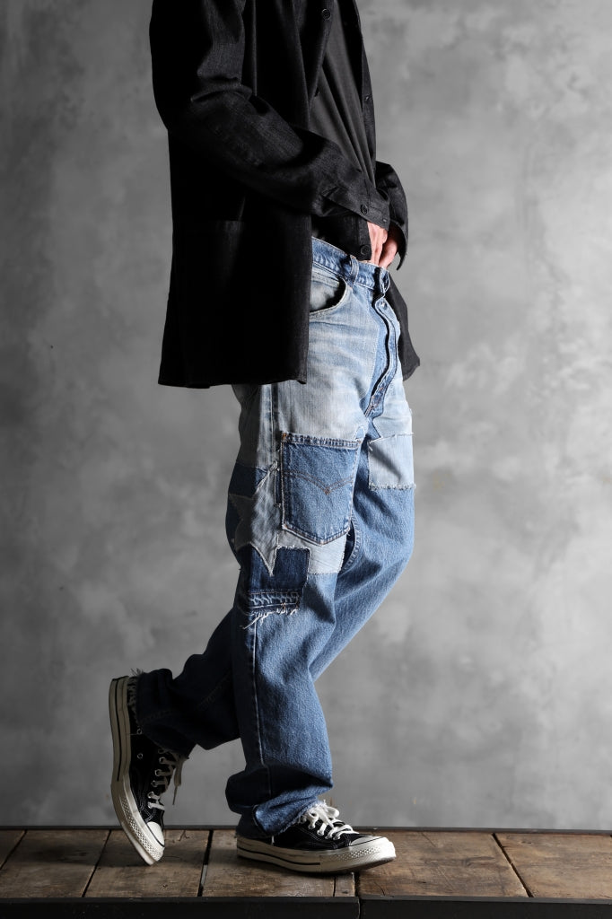 CHANGES VINTAGE REMAKE DENIM STRAIGHT PANTS / RARE DENIM_A