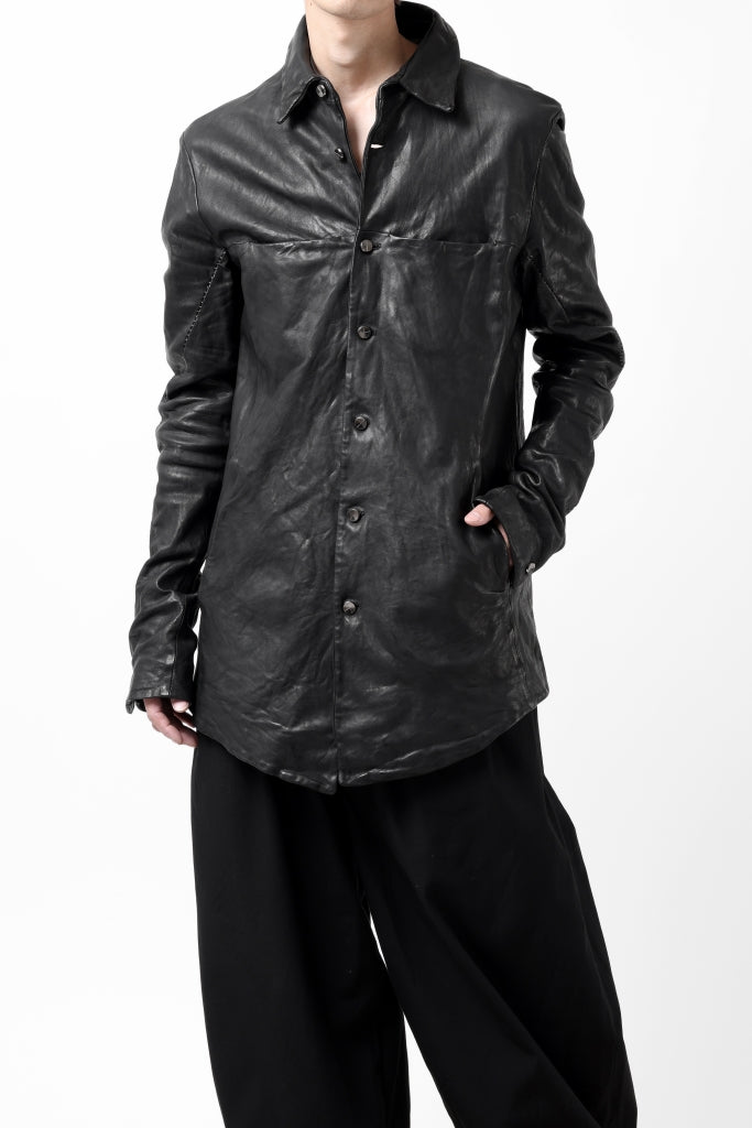 incarnation SHEEP LEATHER BD-SHIRT JACKET #2 / OBJECT DYED